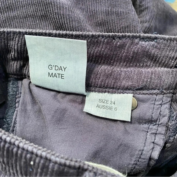 NWT Free People Rolla's East Coast Flare Pants Cord Jeans Purple - Picture 4 of 5